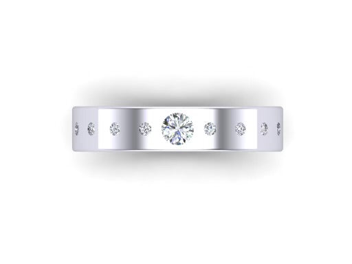 Flush Set Diamond Band