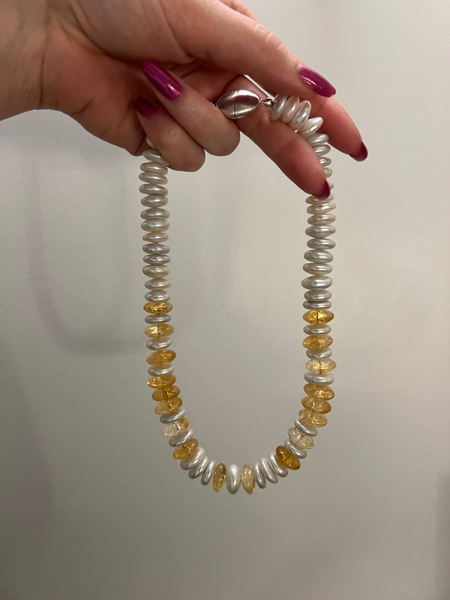 Pearl and Citrine Necklace