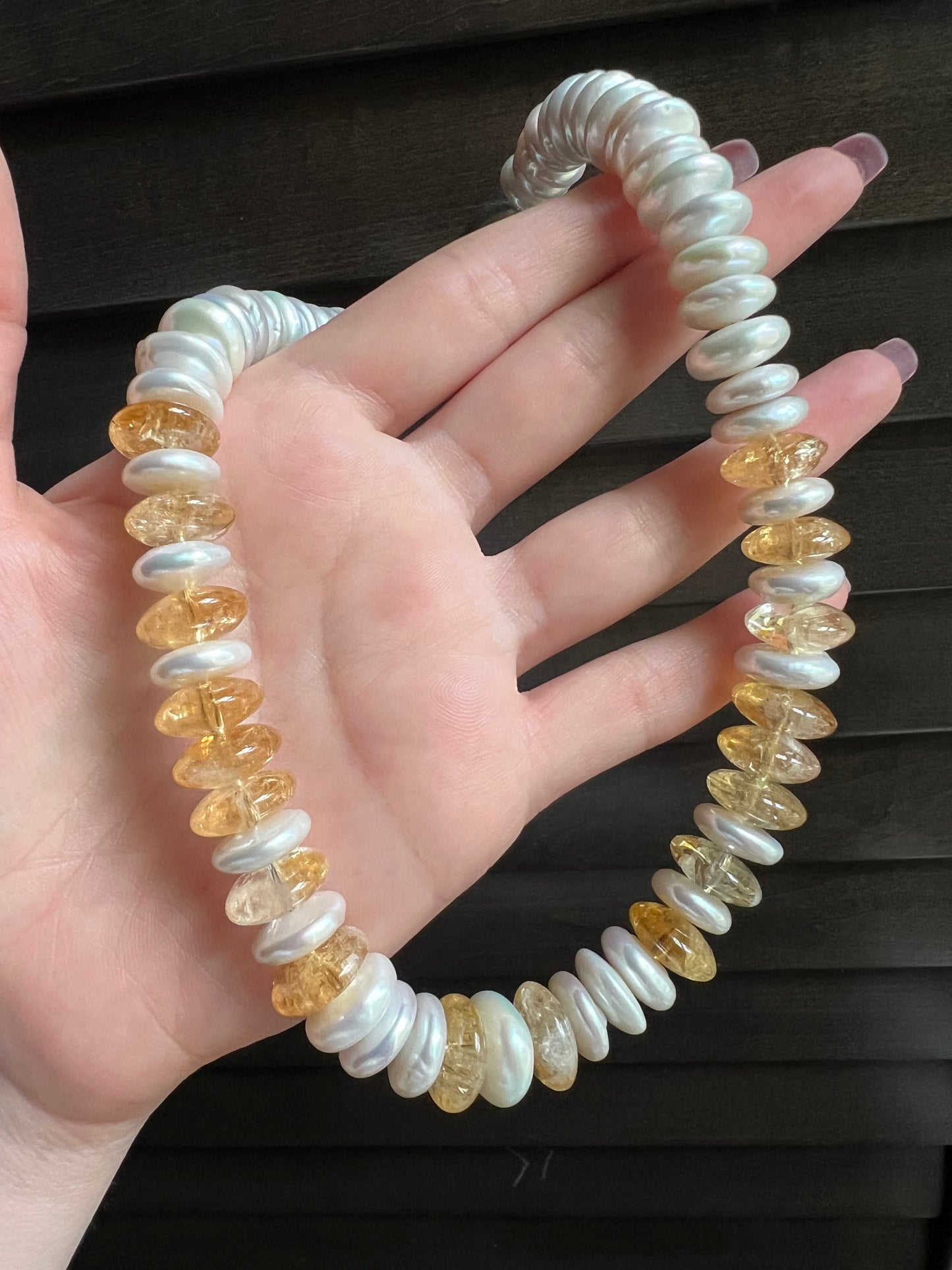 Pearl and Citrine Necklace