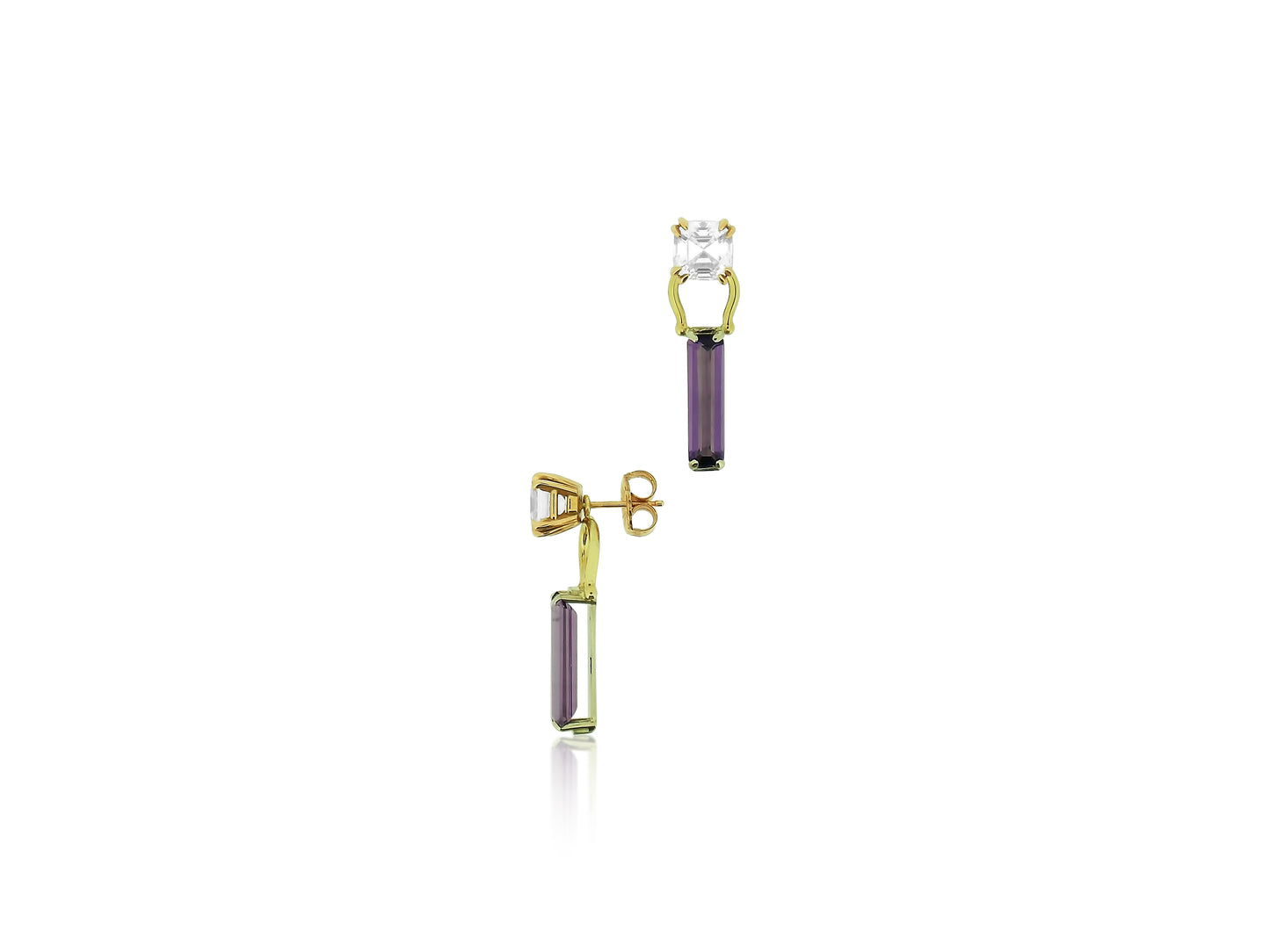 Amethyst Gold Earring Jackets