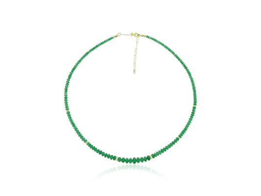 Emerald Roundel Strand with Gold