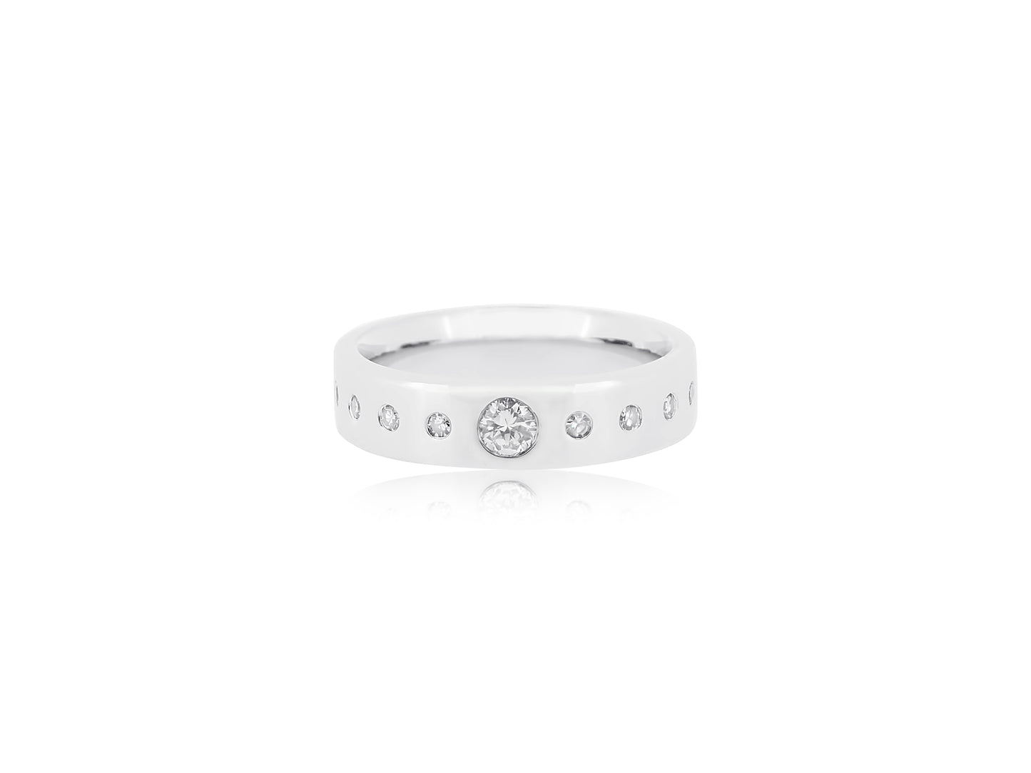 Flush Set Diamond Band