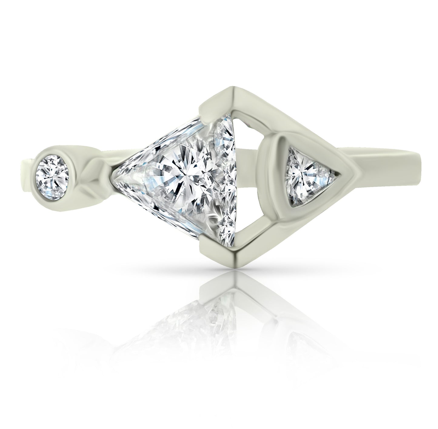 Triangle Engagement Ring