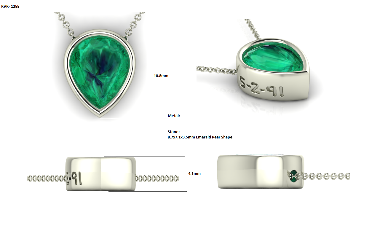 Emerald Birthdate Pendant