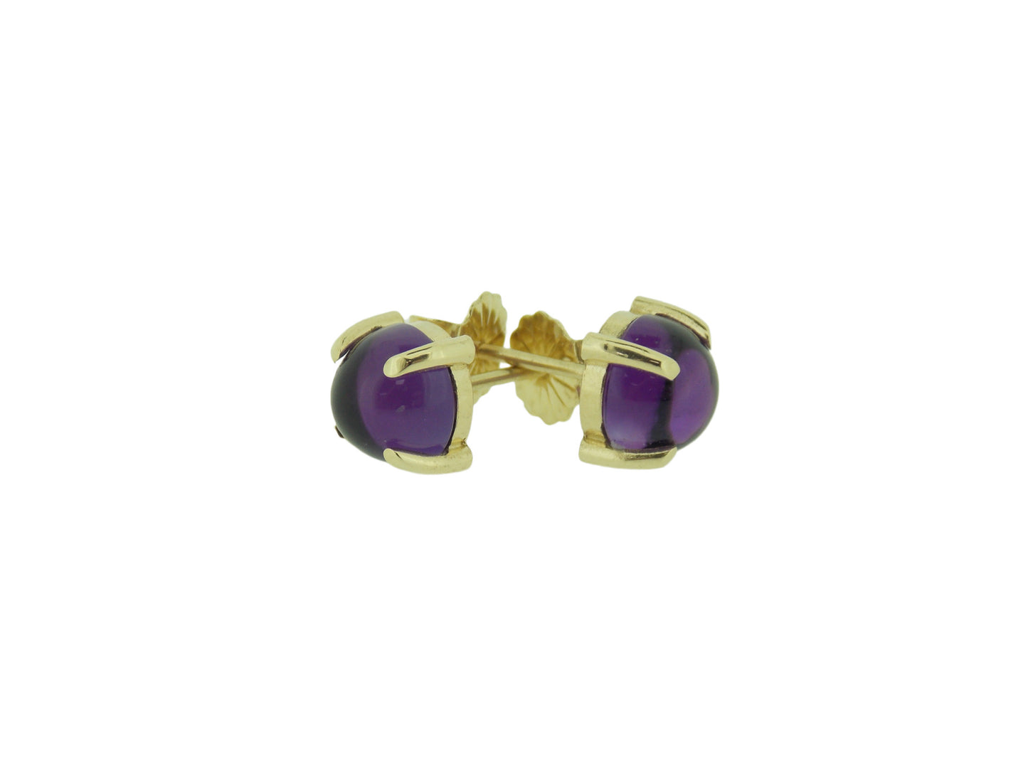 Amethyst Cabochon Earrings