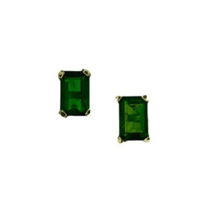 Chrome Diopside Rectangle Earrings