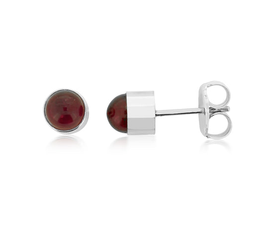 Ruby Cabochon Earrings