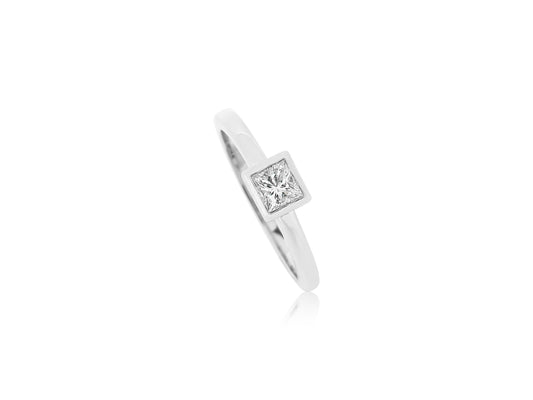 Square Cut Diamond Ring