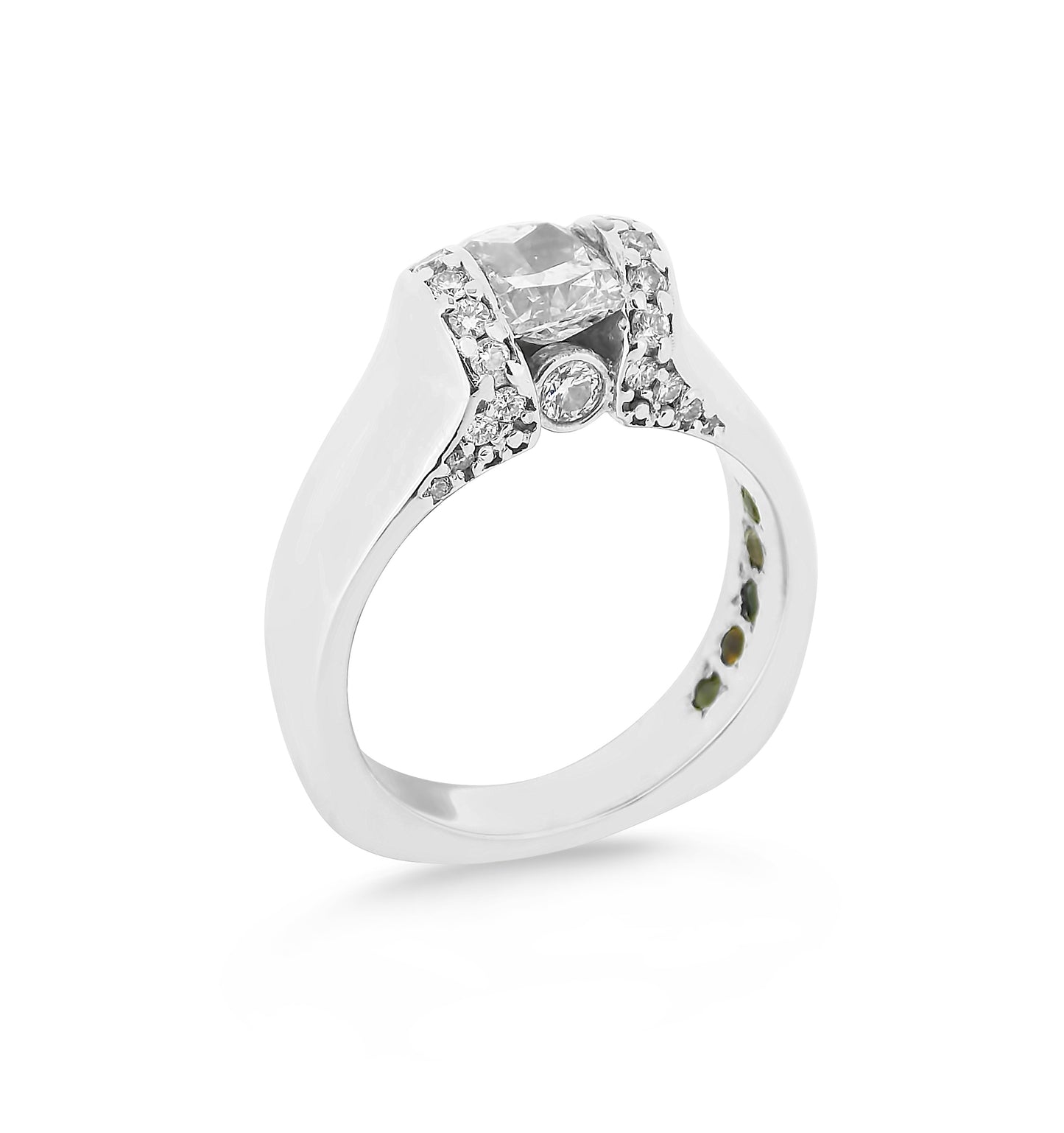 Elegant Cushion Custom Diamond Ring