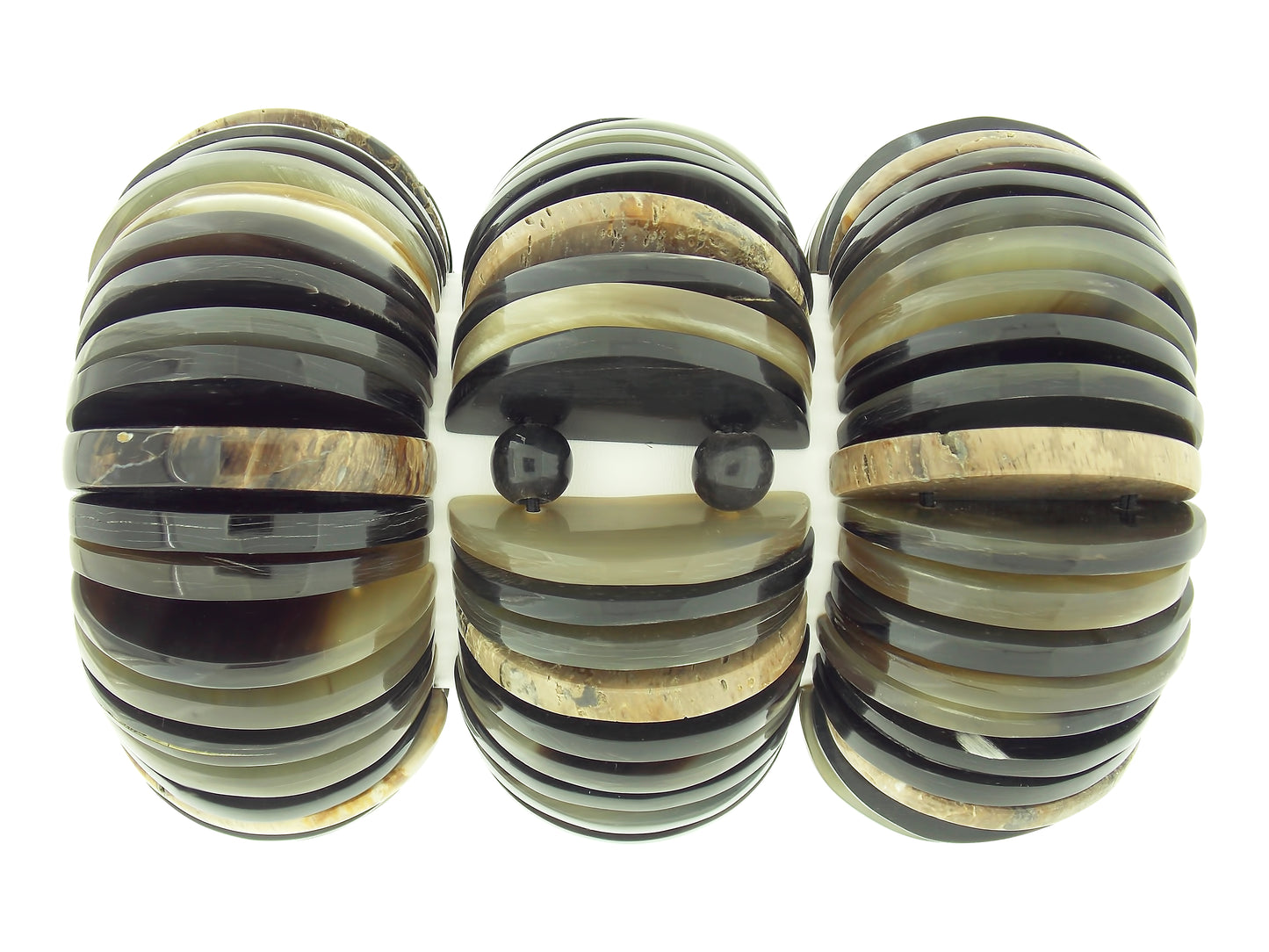 Petrified Wood & Buffalo Horn Bracelets