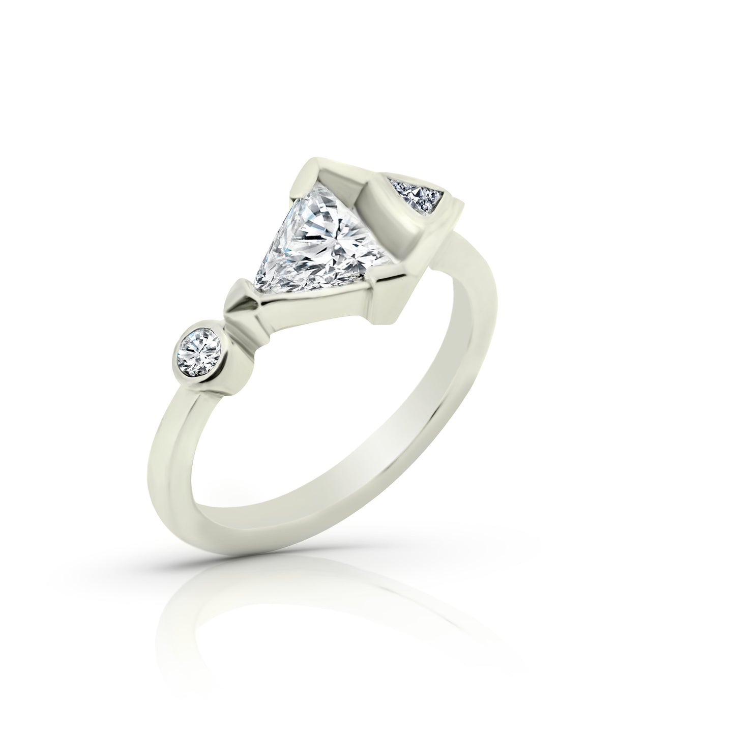 Triangle Engagement Ring