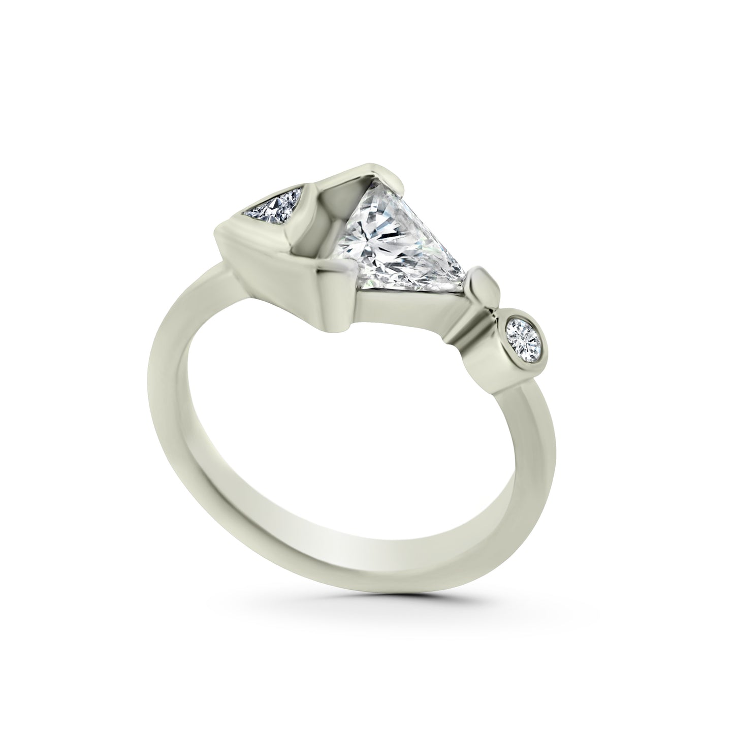 Triangle Engagement Ring