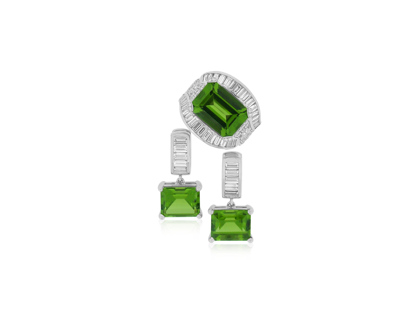 Peridot & Diamond Ring
