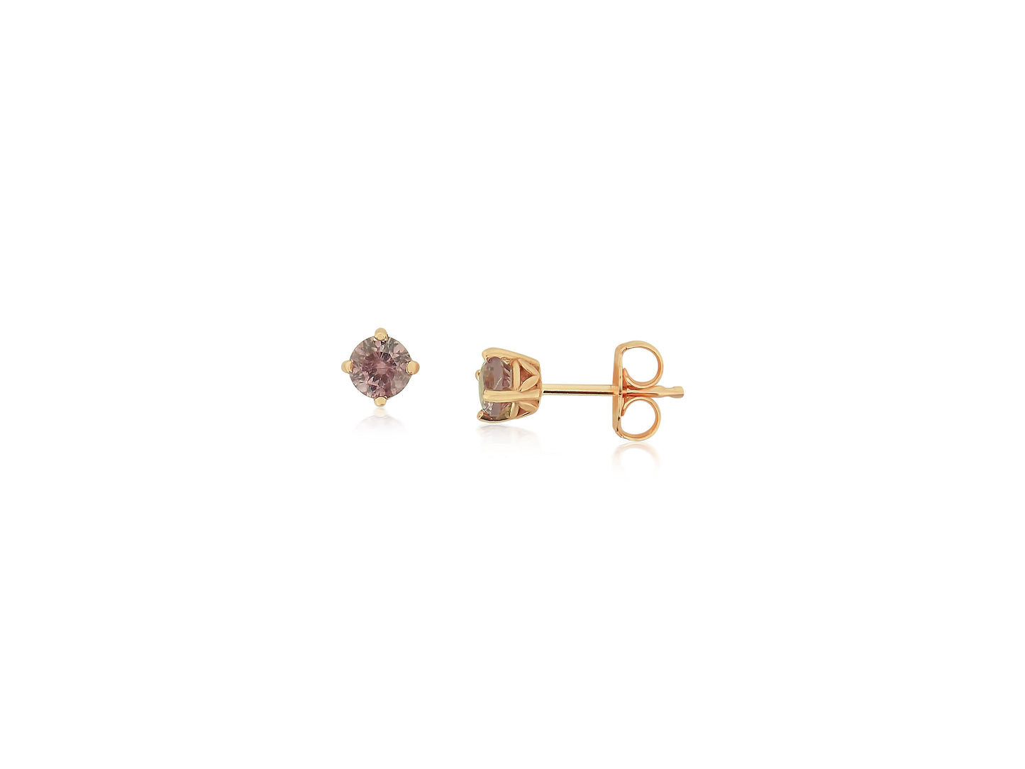 Mahenge Pink Garnets Rose Gold Earrings