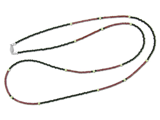 Pink Tourmaline, Pearl and Spinel Necklace