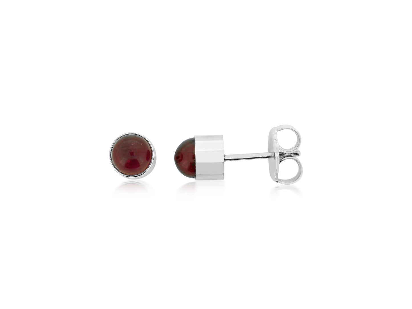 Ruby Cabochon Earrings