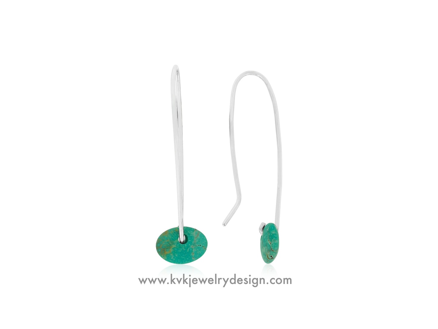 Turquoise Disc Earrings