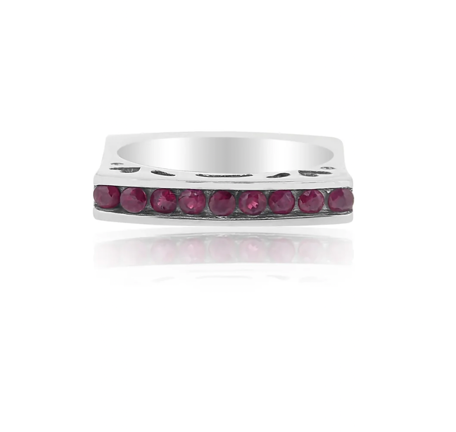 Ruby Bar Square Ring