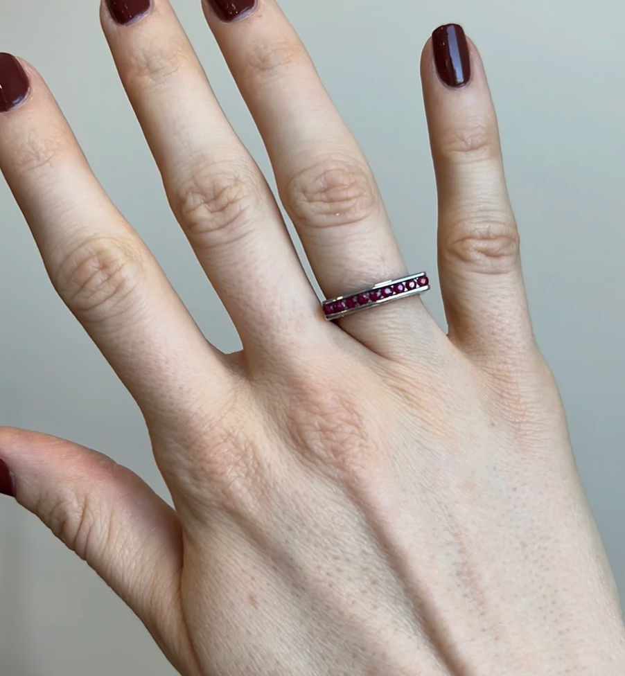 Ruby Bar Square Ring