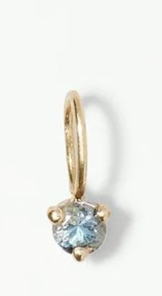 Aquamarine 14kt Gold Wwake Charm