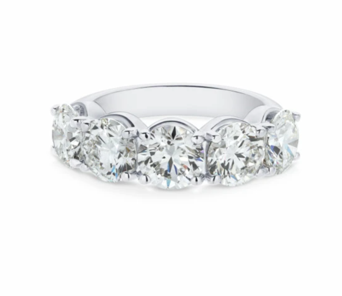 Five Lab Diamond Eternity Band