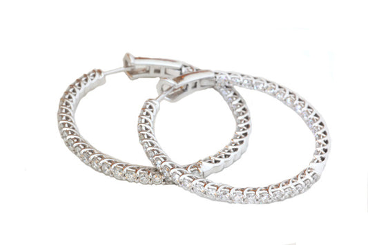 Diamond Classic Hoops