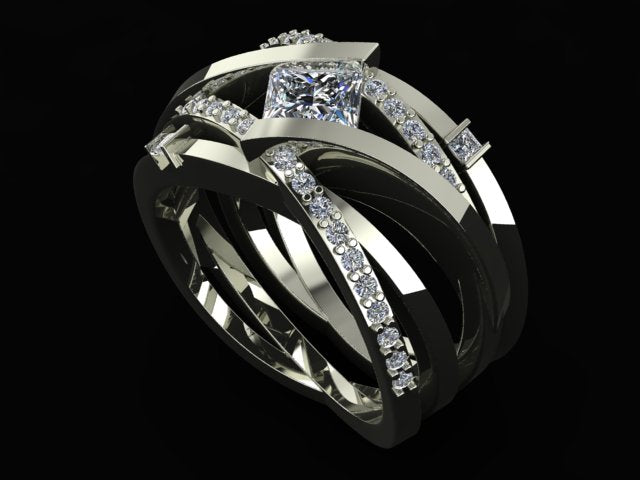 Chic - Construction - Contemporary Ring
