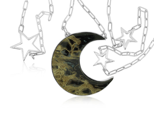 Moon and Stars Necklace