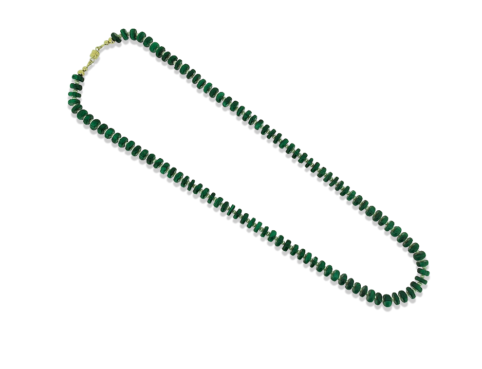 Malachite and Pearl Necklace