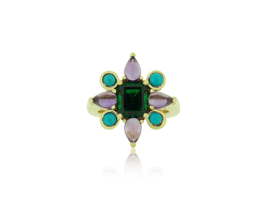 Gemstone Starburst Ring