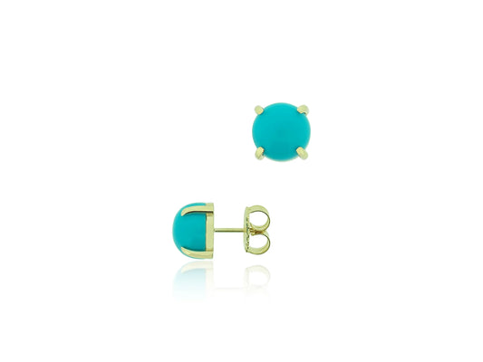 Turquoise Gold Earring Studs