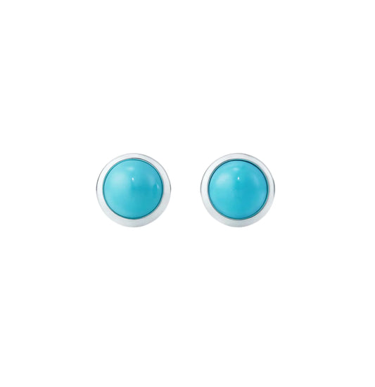 Turquoise Bezeled Earring Studs