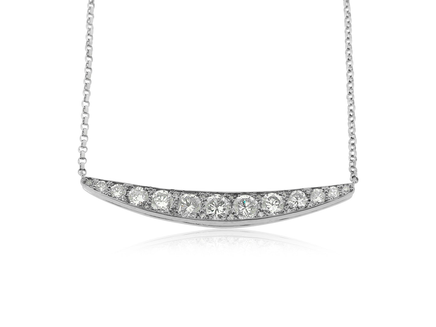 Cresent Diamond Necklace