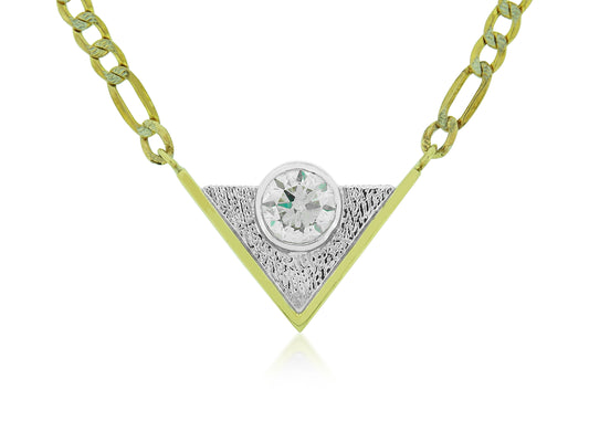 Dimensional Diamond Pendant