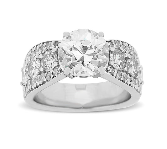 Spectacular Wide Paved Diamond Ring