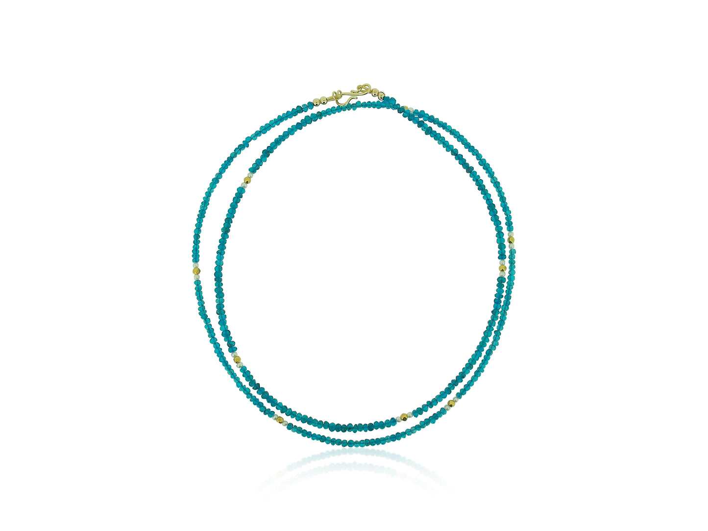 Apatite Pearl Gold Necklace