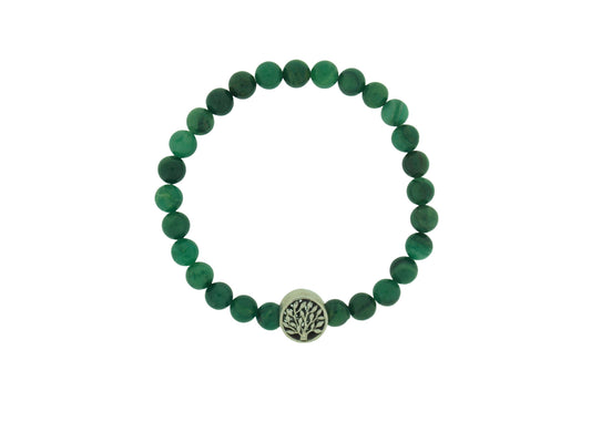 Green Gem Bracelet - tree of life