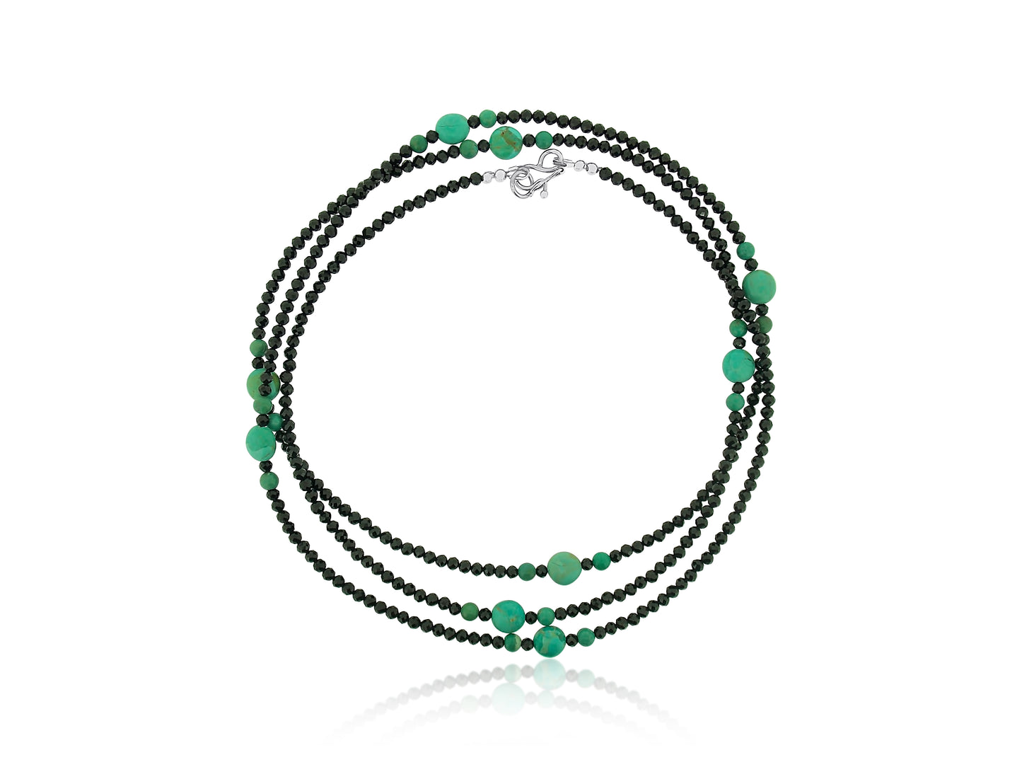 Green Turquoise Spinel Long Strand