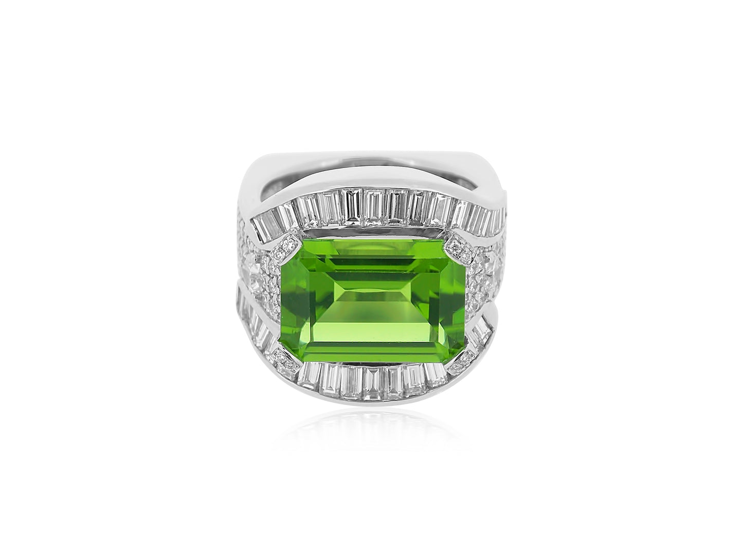 Peridot & Diamond Ring