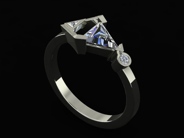 Triangle Engagement Ring