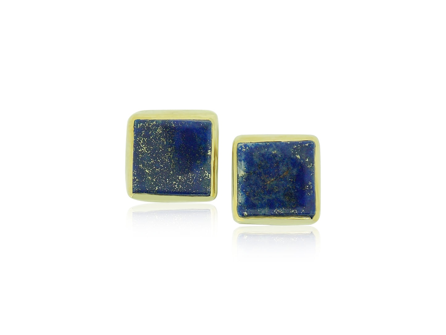 Blue Lapis Square Earrings