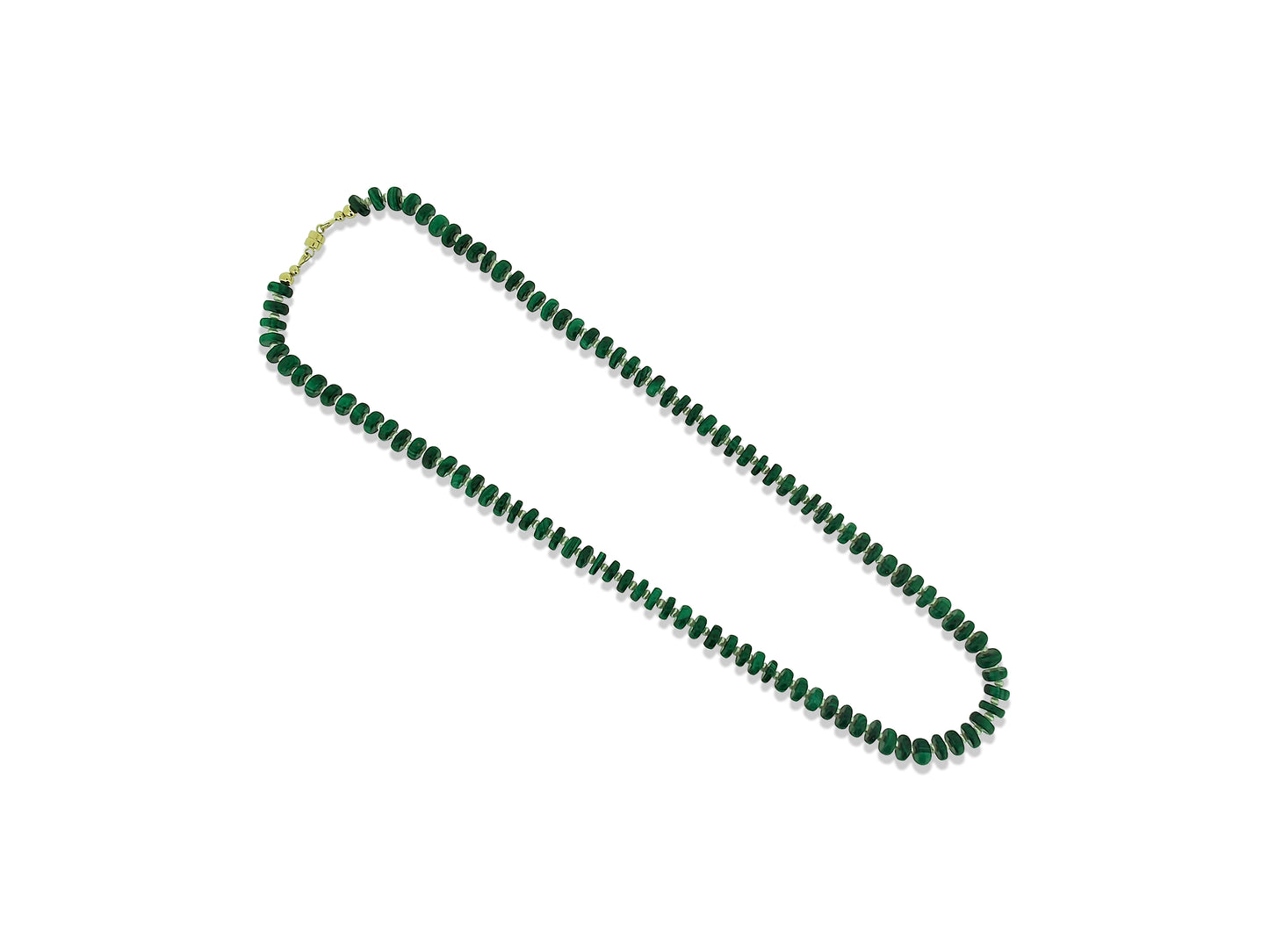 Malachite Roundel and Pearl Necklace