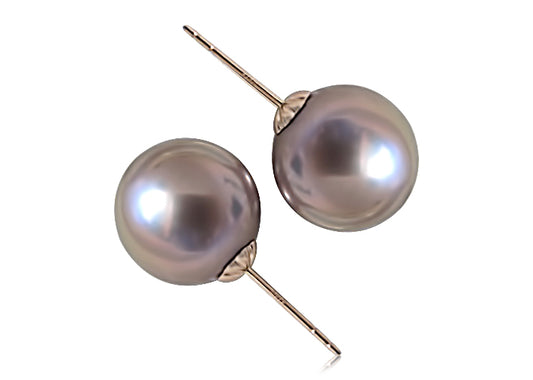 Yangtze Mauve Pearl Earrings
