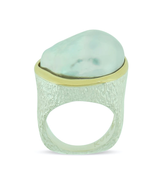 Contemporary South Sea Pearl Ring