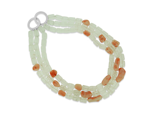 Angel Coral Triple Strand Necklace